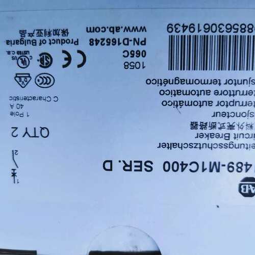 1489-M1c400ab断路器1489M1c400
