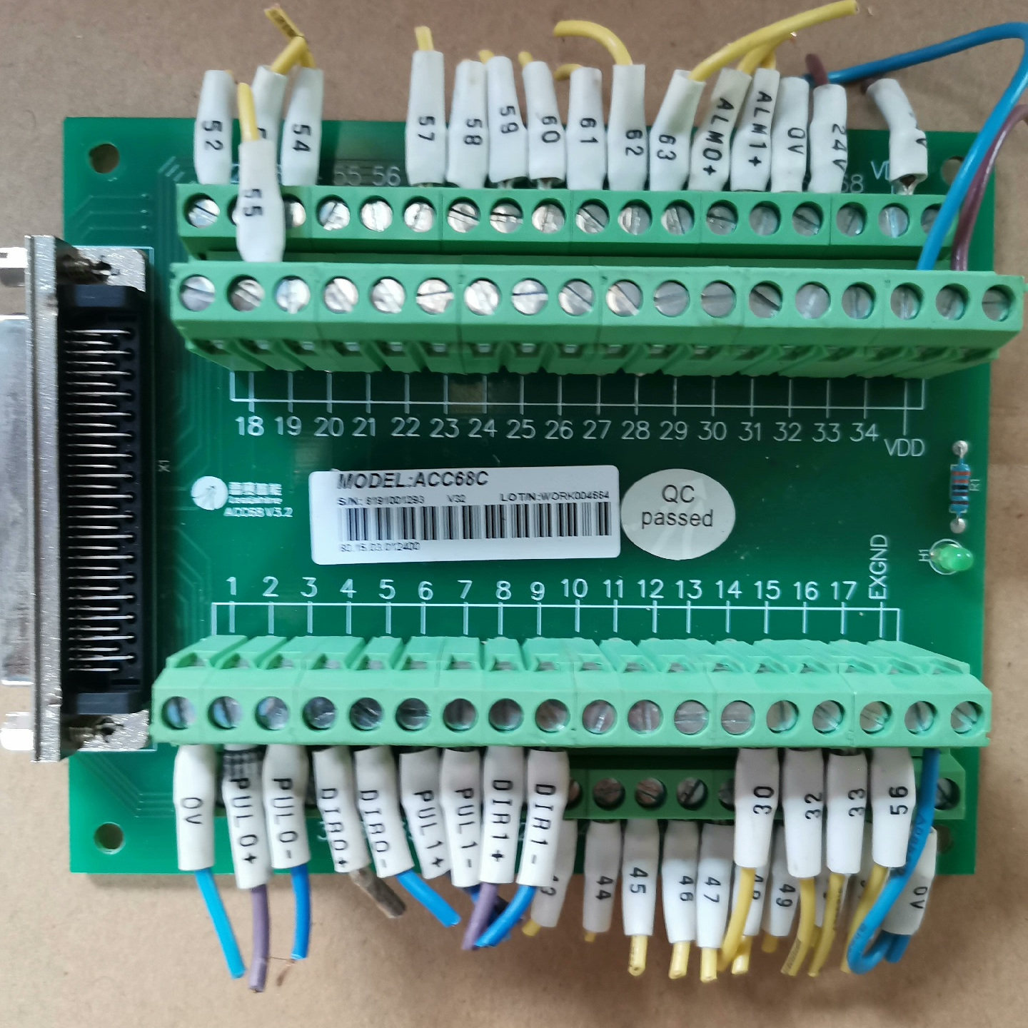 雷赛接线端子ACC68C，图片实拍，现货，货号68