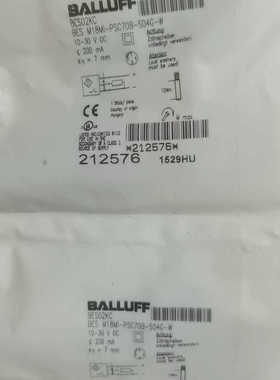 212576巴鲁夫传感器BES02KC BES M18MI-