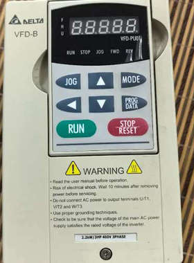 台达变频器VFD022B43B，2.2KW，380V，三相，