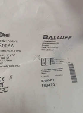 #光电开关 巴鲁夫BES00AA接近开关BES M30MI-