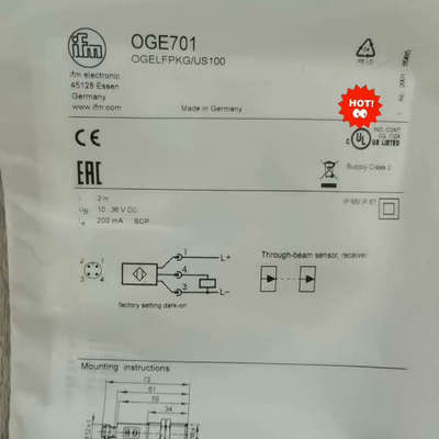 IFM光电传感器OGS701      OGE701