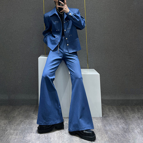 小众设计感小香风套装男士秋季