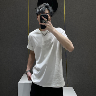 潮牌潮流百搭休闲宽松半袖 T恤男夏季 简约体恤上衣潮 白色短袖 鹿鹿