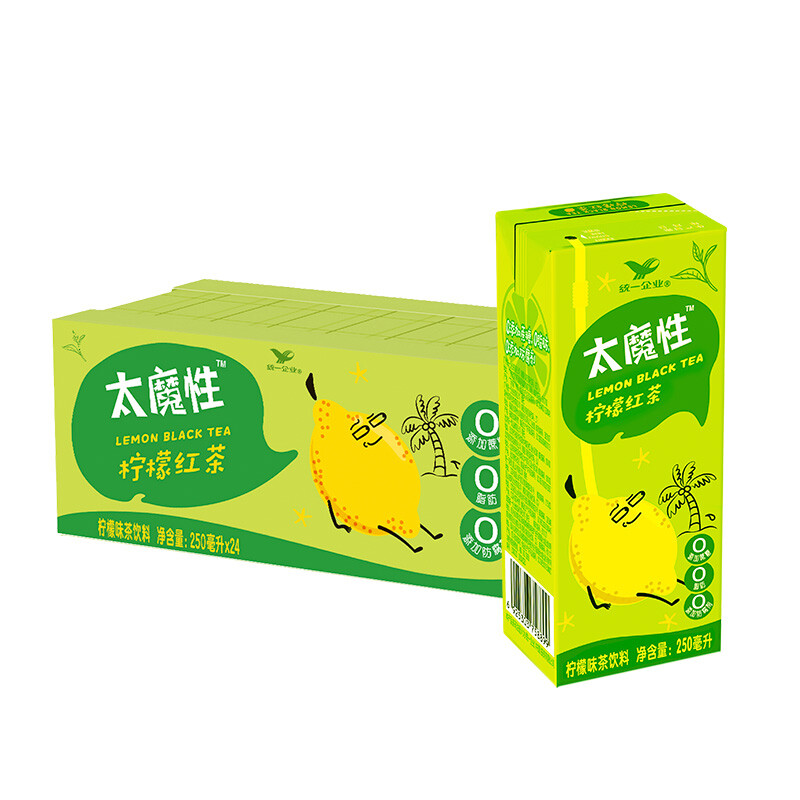 统一 太魔性 柠檬红茶  250ml*24盒（新老包装随机发货）