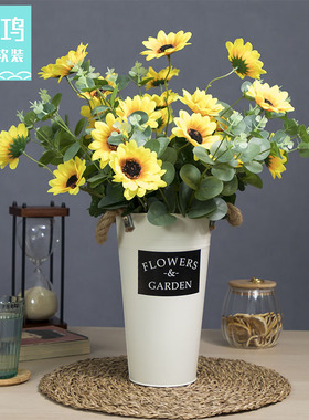 向日葵客厅花瓶鲸鸿美陈摆件