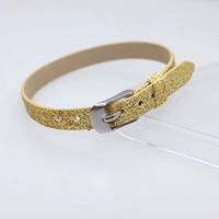 8 мм яркая порошковая квадратная стальная пряжка-желтая