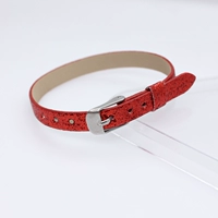 Ярко-розовая квадратная стальная пряжка толщиной 8 мм, большая красная