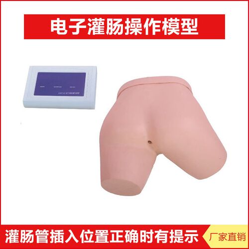 电子灌肠操作模型 15A u灌肠管插入位置正确时有提示仿真成人臀部