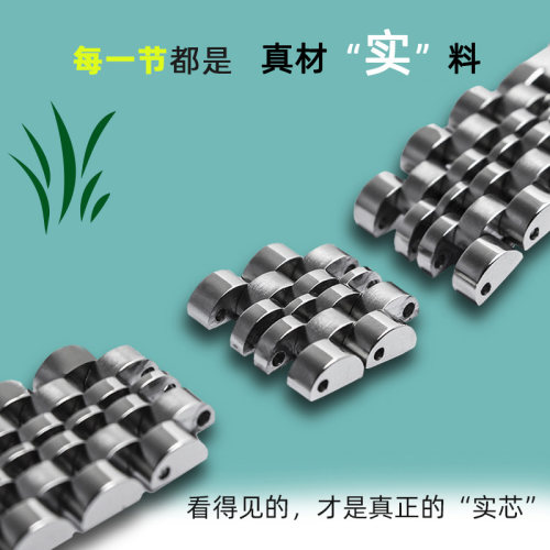 精钢表链适配d飞亚达印系列GA85001/002 LA85009钢带情侣表带 18m