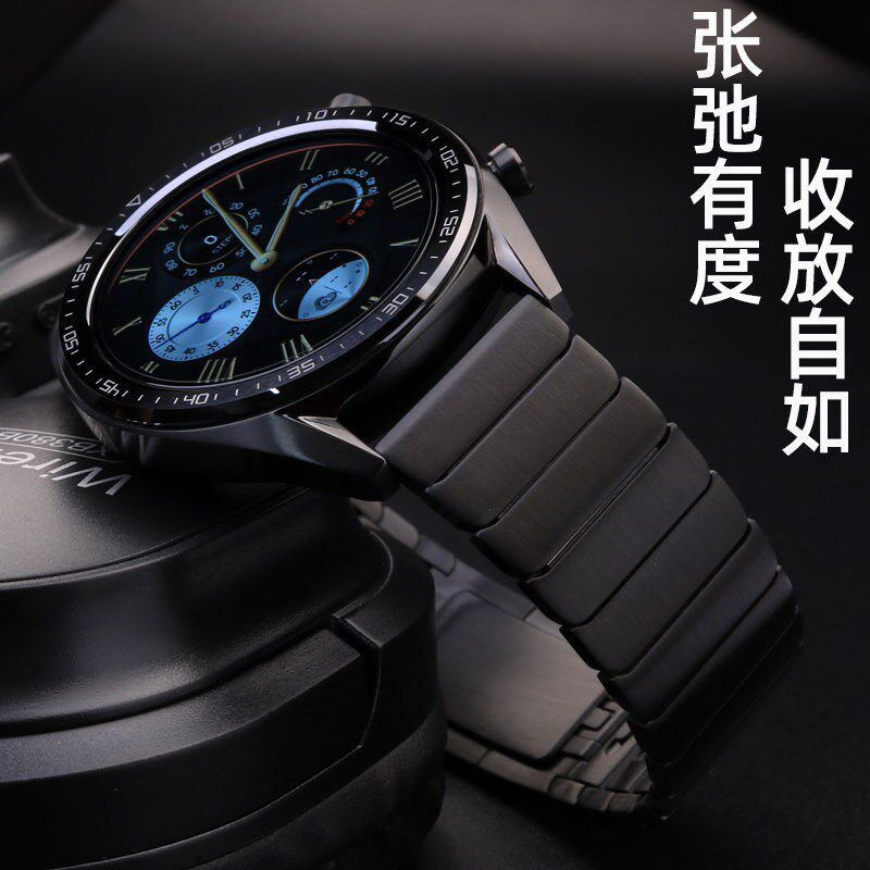 适用华为GT2 PRO表p带金属保时捷ECG钢带智能手表不锈钢创意2e表