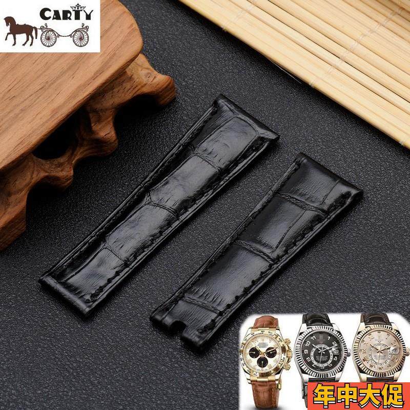 Carty真皮牛皮表带 代用劳力士Daytona迪通拿 手表配件20mm 皮带