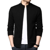 Осенний лонгслив, кардиган, мужской шерстяной трендовый трикотажный свитер, в корейском стиле