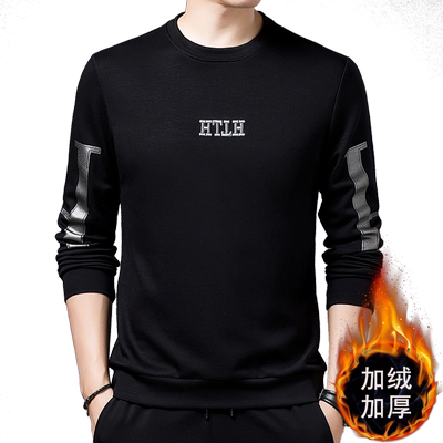 男士长袖t恤纯棉卫衣男圆领秋冬