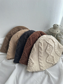 韩版 秋冬针织盆帽女百搭毛线帽保暖显脸小水桶帽文艺麻花休闲帽