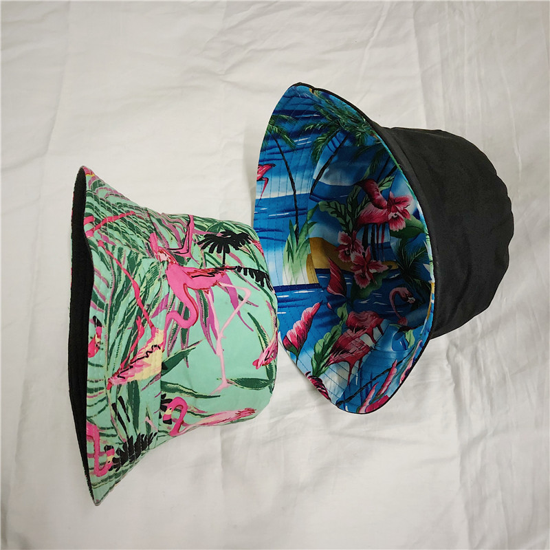 双面纯棉文艺遮阳帽防晒