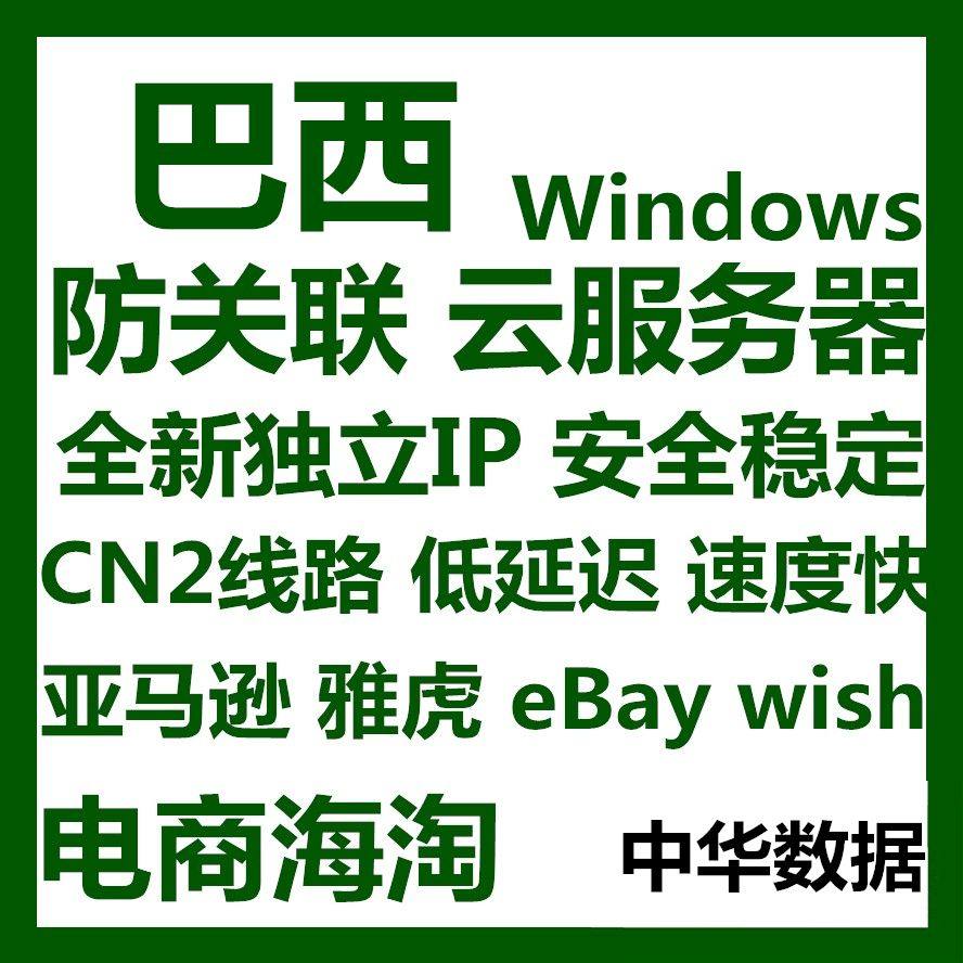 巴西云服务器v独立IP主机电脑mstsc远程桌面外贸电商海淘Wind静态