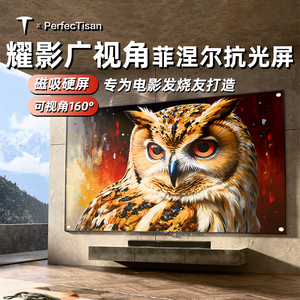 钉子科技耀影菲涅尔抗光硬屏透镜投影仪幕布超窄边电动幕嵌入式120英寸画框幕 16:9家庭影院客厅卧室家用