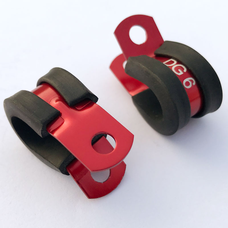红色刹车油管铁氟龙油管管夹卡子
