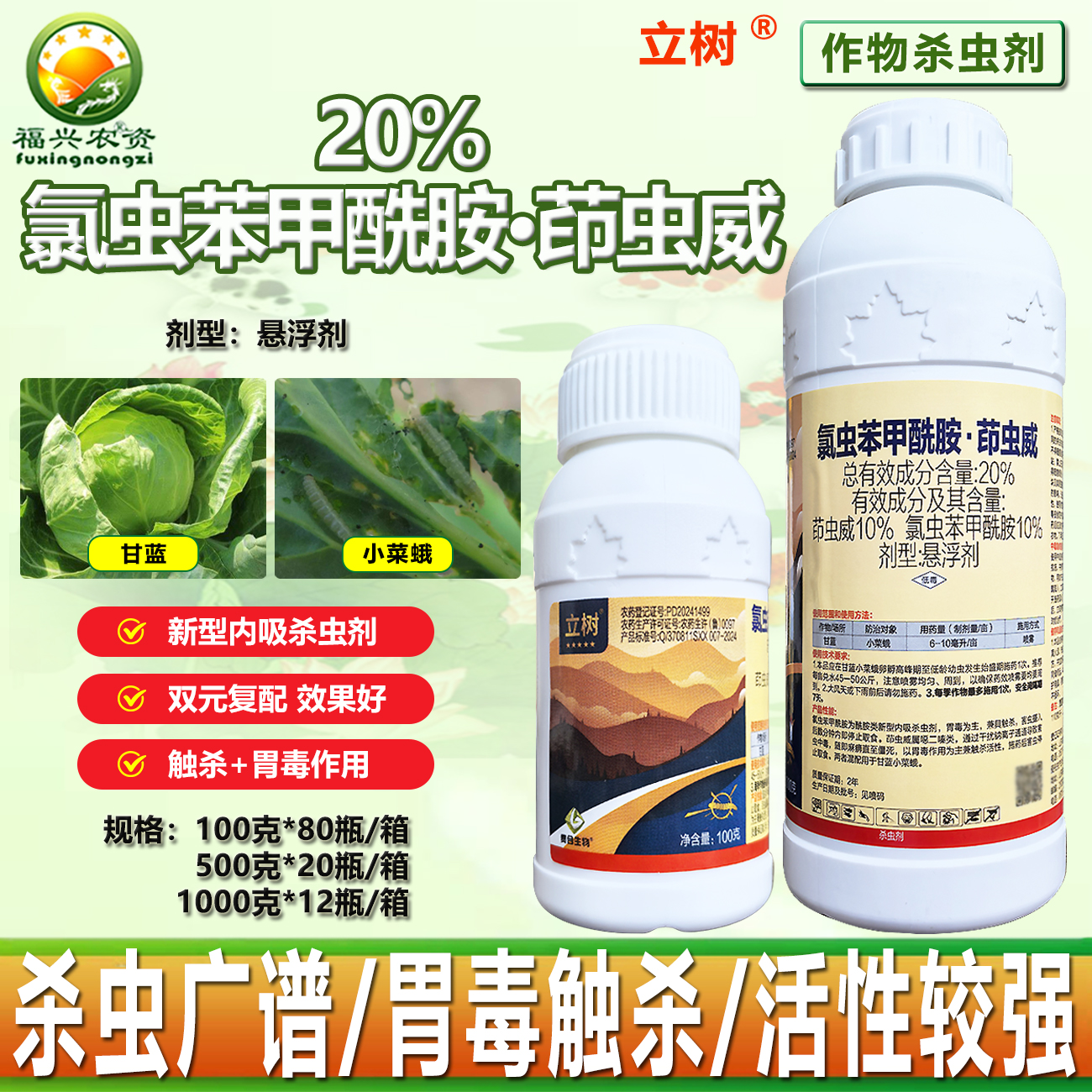 20%氯虫苯甲酰胺茚虫威杀虫剂