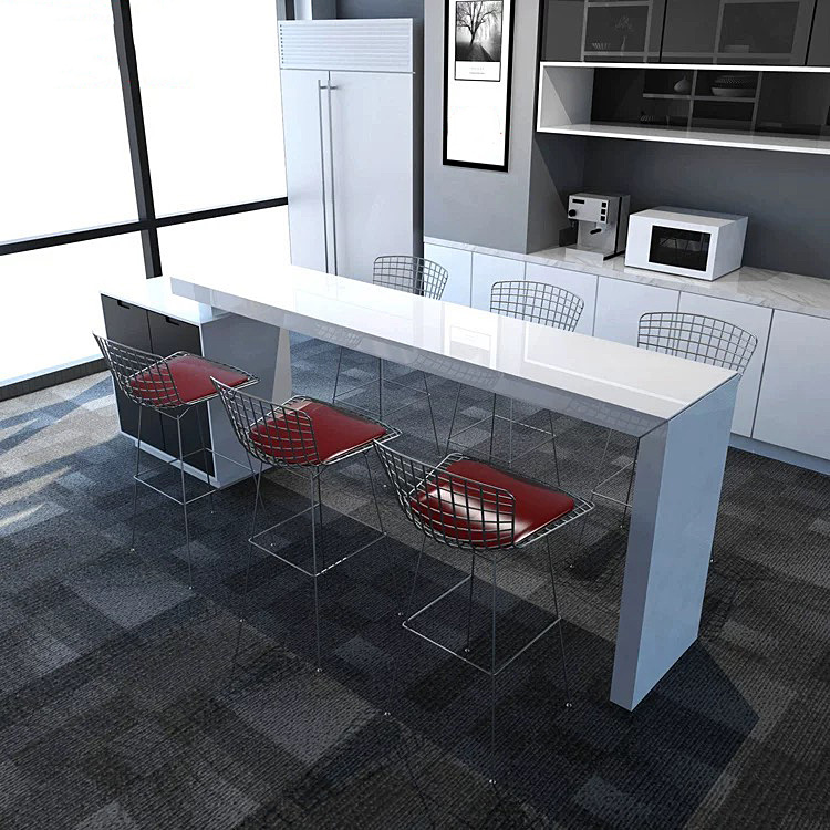 烤漆茶水柜简约现代办公桌