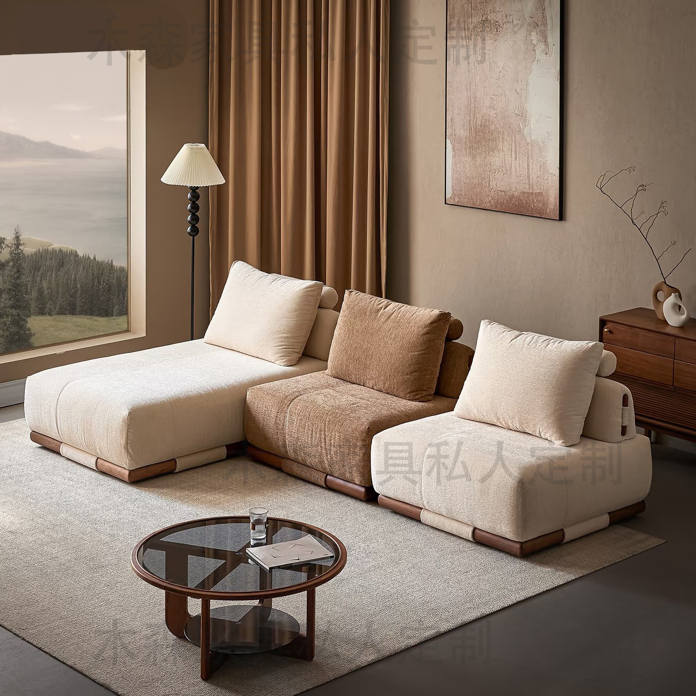 北欧设计师模块自由组合沙发