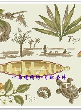 法国进口正品DMC十字绣自配套件 图纸打印 DFEA阴影花---石榴