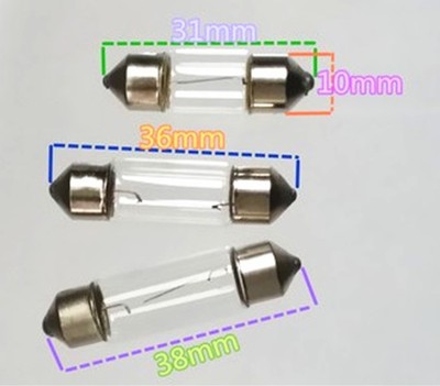 纺织机床灯泡示宽灯T10 12V24V5W10W机床仪器指示灯双尖灯泡10X36