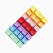 R4高度无刻键帽PBT材质单颗增补彩色绿青蓝黄粉紫橙 oem R1R2