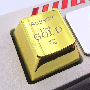 10G黄金色键帽金属材质激光雕刻个性机械键盘esc增补装饰锌铝合金