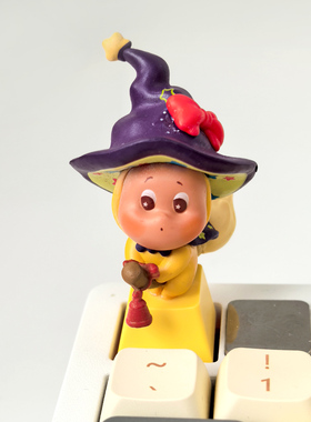 机械键盘立体键帽esc黄色星星人客制化键盘创意桌面摆件礼品