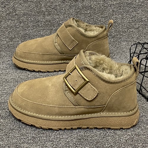 皮毛一体雪地靴加绒保暖休闲棉鞋