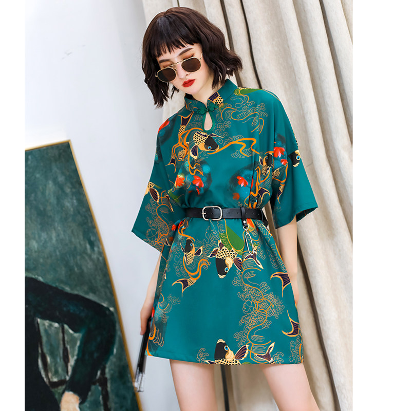 国潮旗袍秋冬2020年新款时尚年轻款少女小个子改良版中国风连衣裙