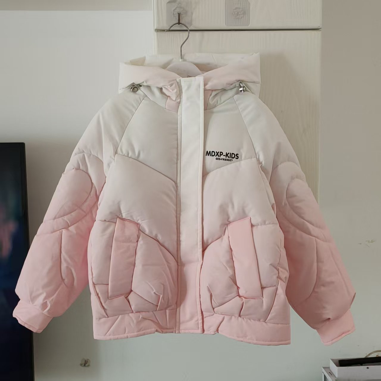 明俐童装女童渐变羽绒棉服冬季2025新款儿童洋气中大童加绒冬装棉