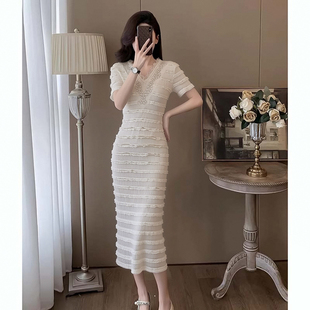 夏季 高端精致减龄裙子法式 连衣裙女高级感D5352 有里布