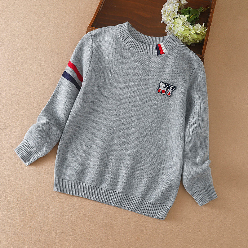儿童薄毛衣秋冬装2023中大童韩版圆领时尚上衣男童舒适套头衫,童装/婴儿装/亲子装,T恤,淘宝优惠券,粉丝福利购,淘宝优惠卷