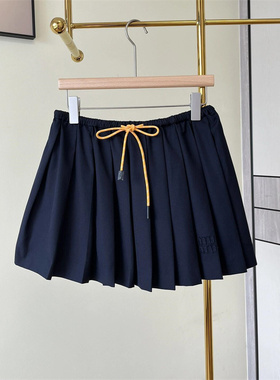 高端货2424新款北欧小众少女系千金风高级感半身裙女中长百褶裙子