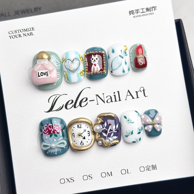 Lele时间怪诞手工穿戴甲