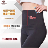 紧身抗风黑色打底裤 马头车保暖裤 女秋冬网面秋冬加绒加厚高腰棉裤