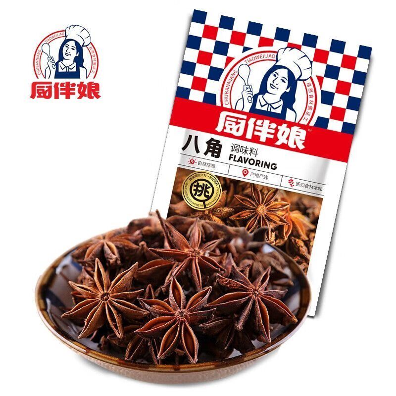 新日期厨伴娘八角25g/袋精选纯干香料炖肉炒菜煲汤食用调料去腥解