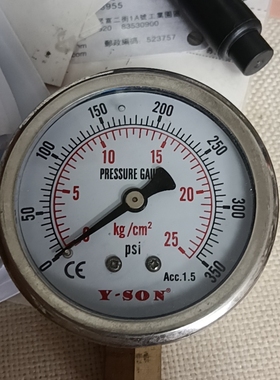 25kg压力表不锈钢径向表面60MMY-SONAC-AP1