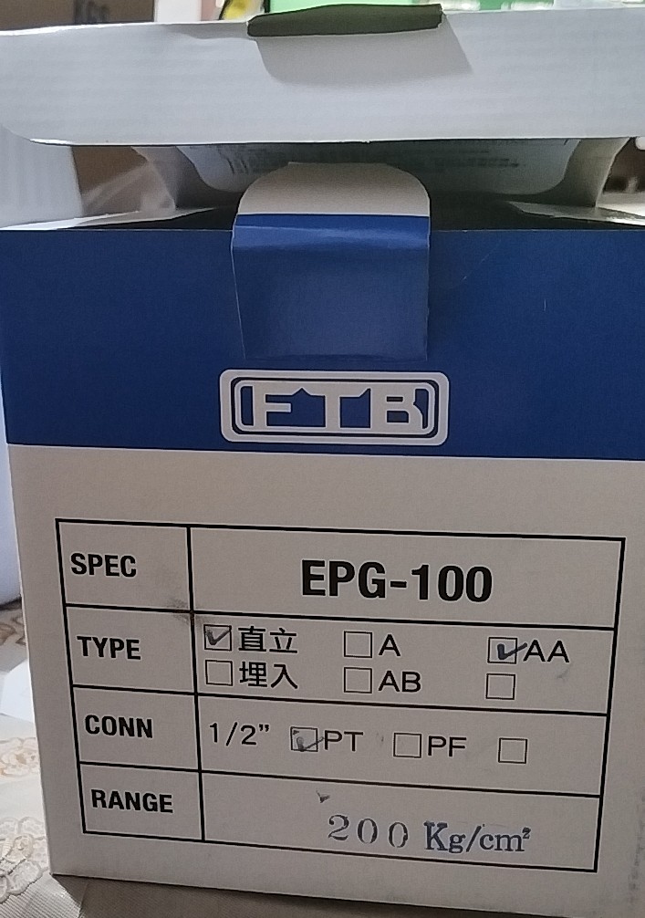 台湾FTB电接点压力表EPG-100-200Kg直立AA 1/2