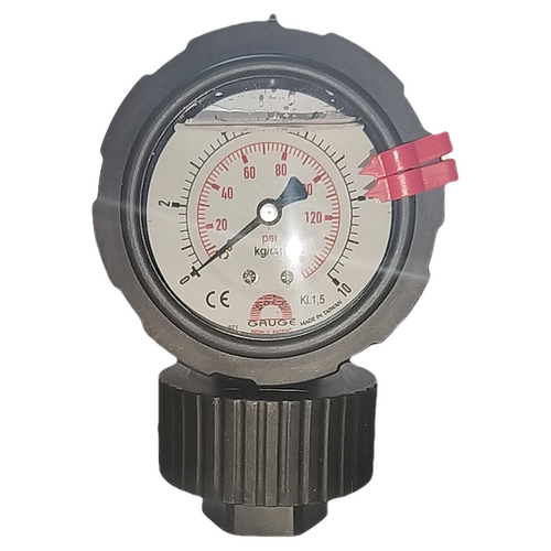 台湾Gs-Ac华记PP隔膜压力表10kgcm²/150psi 60mm 1/2quot