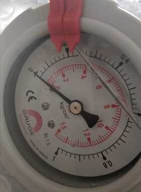 台湾华记SAFE压力表轴向pp隔膜0-4kg灰色外壳