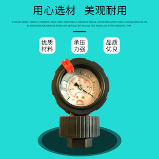 台湾华记PP隔膜压力表双面GR-AC 0-4KG内牙螺纹耐腐蚀SAFE/GAUGE