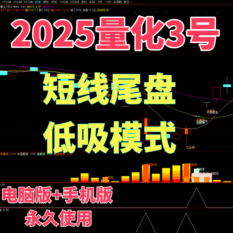 2025量化3号 通达信炒股指标 选股器 量化短线底部低吸 尾盘模式
