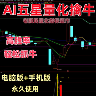 AI量化五星擒牛三合一龙头涨停优化指标回测胜率96%无未来函数