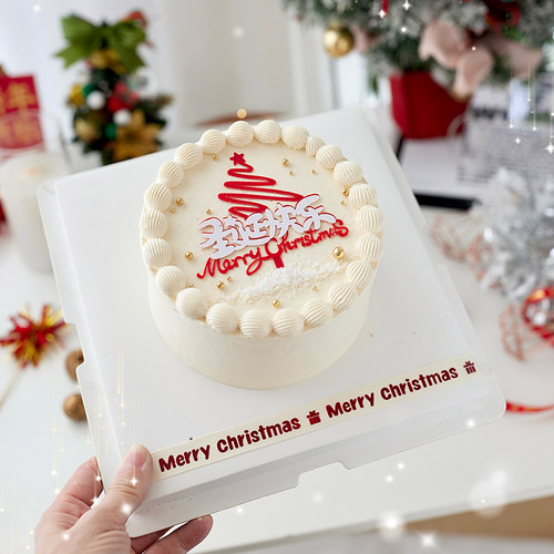 圣诞节蛋糕装饰圣诞树亚克力
