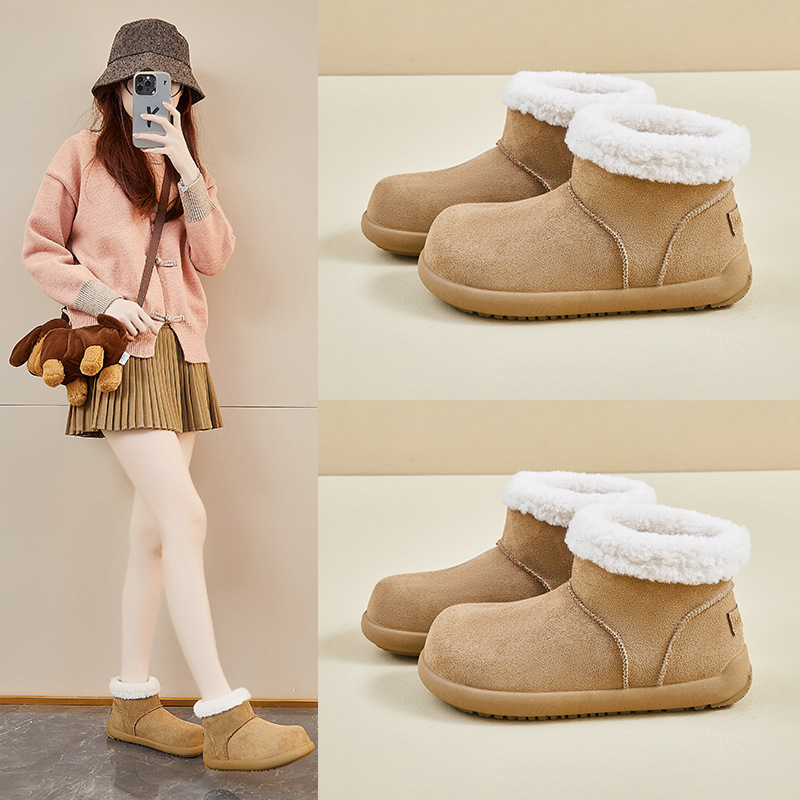 内增高加绒高帮雪地靴女2025冬季新款学生ins韩版保暖休闲鞋BK708