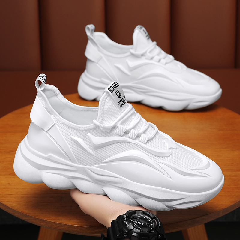 夏季男鞋新款透气网面鞋子男士运动鞋韩版潮流百搭增高休闲老爹鞋